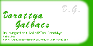 dorottya galbacs business card